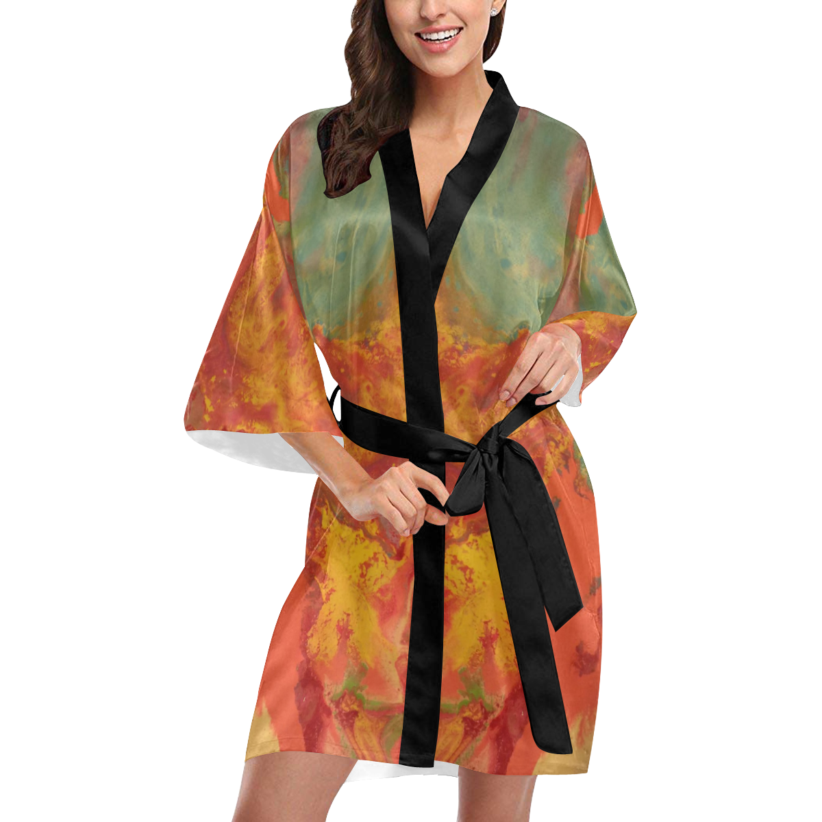 Psychaedelic ice cream kimono Kimono Robe