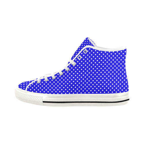 Blue polka dots Vancouver H Women's Canvas Shoes (1013-1)