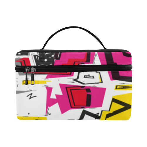 Distorted shapes Cosmetic Bag/Large (Model 1658)