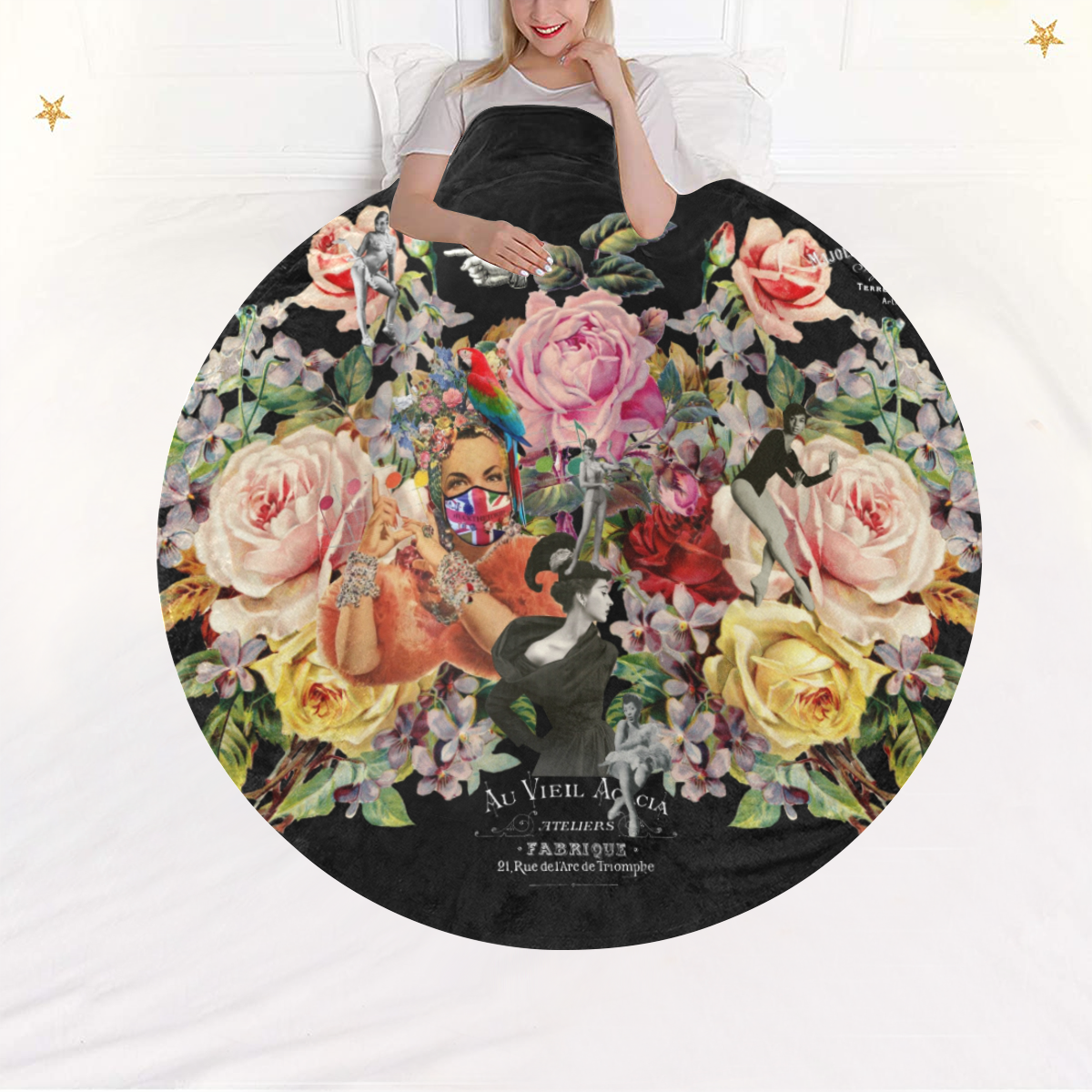 Nuit des Roses 2020 Circular Ultra-Soft Micro Fleece Blanket 60"