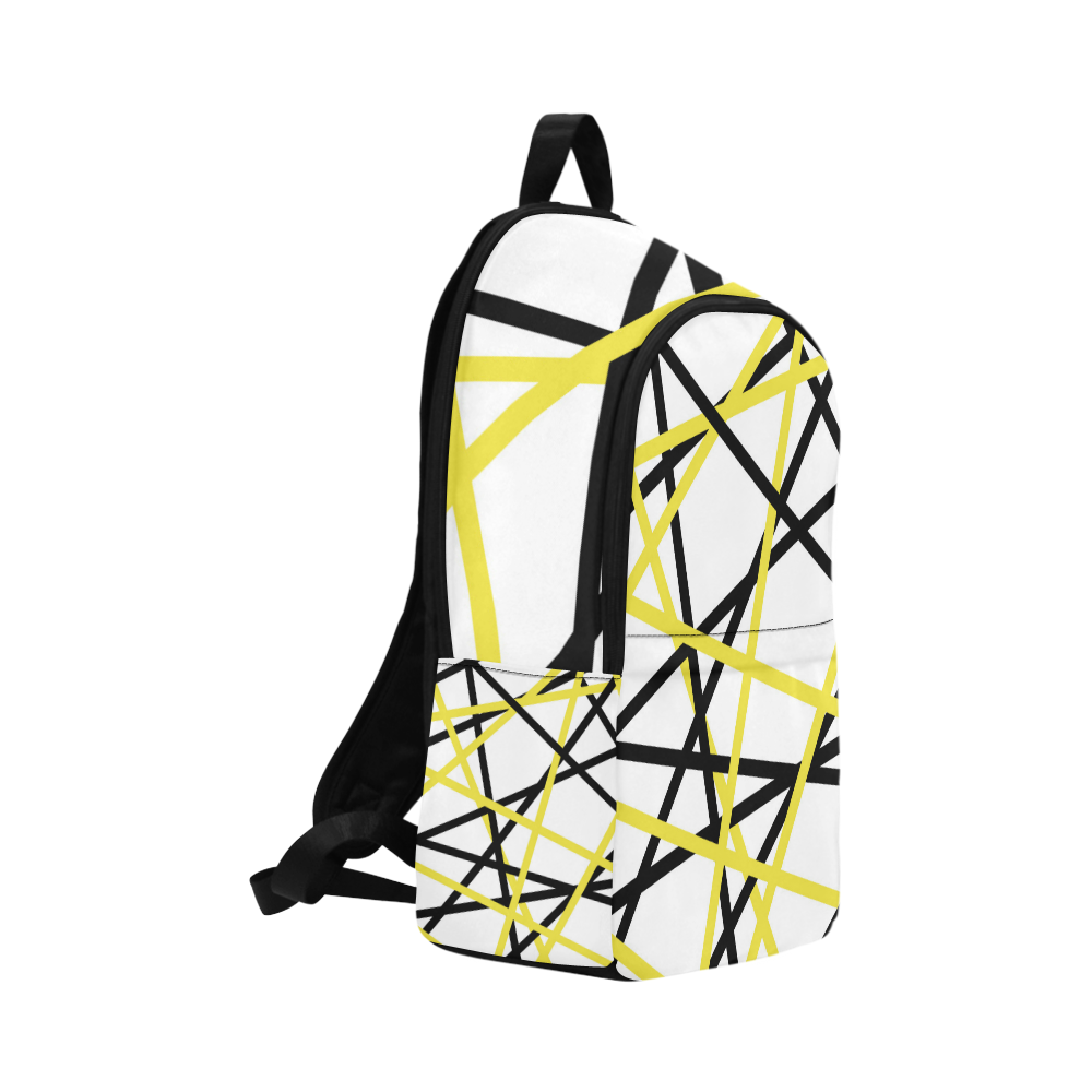 Black and yellow stripes Fabric Backpack for Adult (Model 1659)