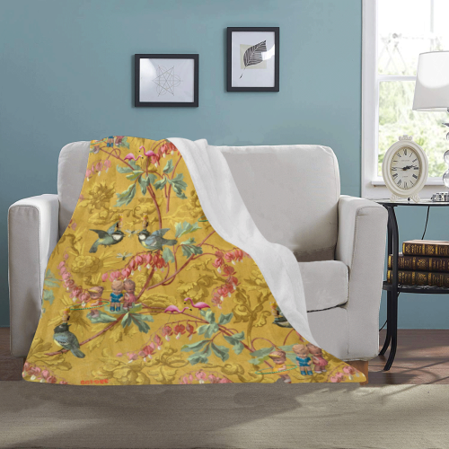 Hooping in the Spring Garden Ultra-Soft Micro Fleece Blanket 40"x50"