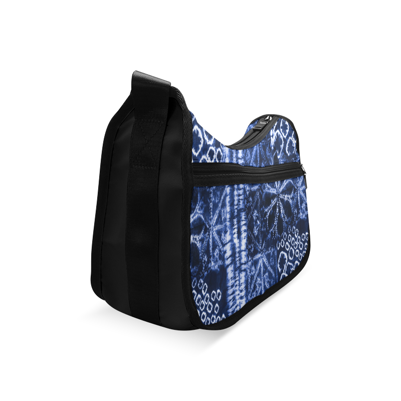 Blue Shibori Abstract Crossbody Bags (Model 1616)