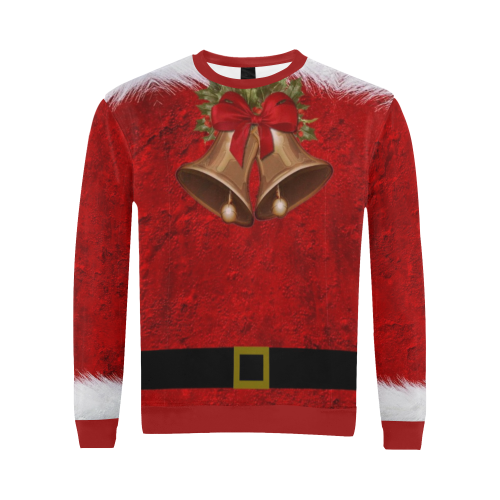 Santa by Nico Bielow All Over Print Crewneck Sweatshirt for Men (Model H18)