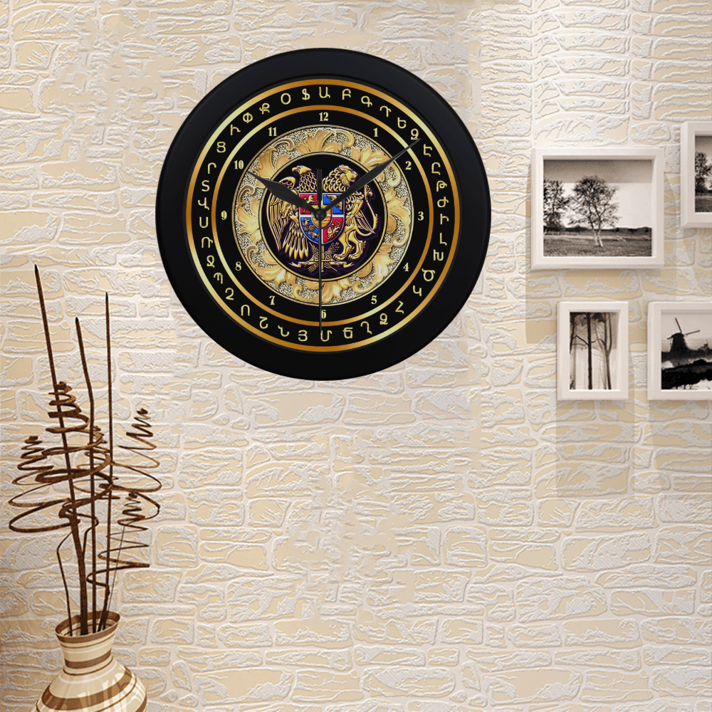 Coat of arms of Armenia Circular Plastic Wall clock