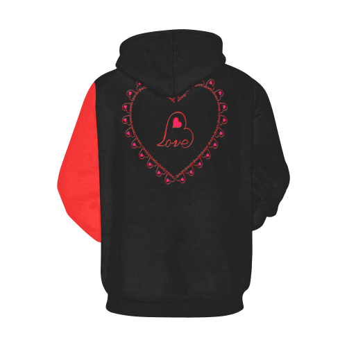 Valentines Day design All Over Print Hoodie for Women (USA Size) (Model H13)