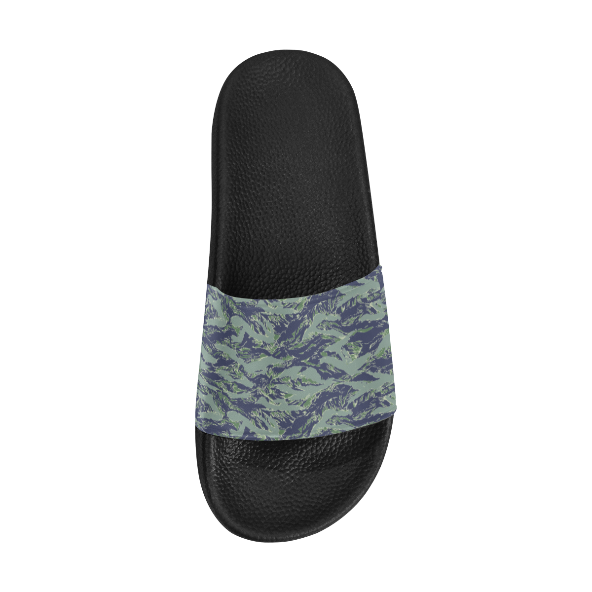 Jungle Tiger Stripe Green Camouflage Men's Slide Sandals (Model 057)