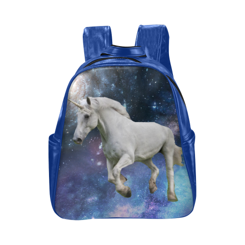Unicorn and Space Multi-Pockets Backpack (Model 1636)