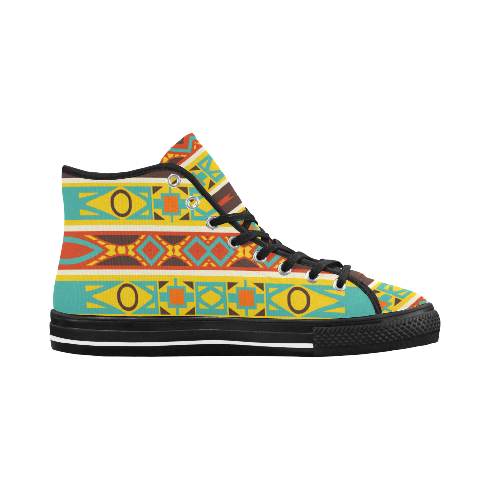 Ovals rhombus and squares Vancouver H Men's Canvas Shoes (1013-1)