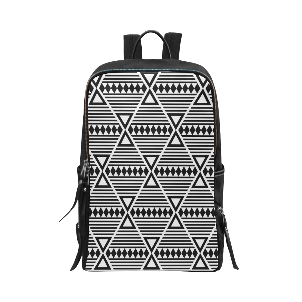 Black Aztec Tribal Unisex Slim Backpack (Model 1664)