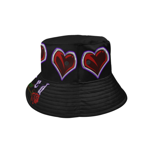 Multi-Heart Bucket Hat All Over Print Bucket Hat
