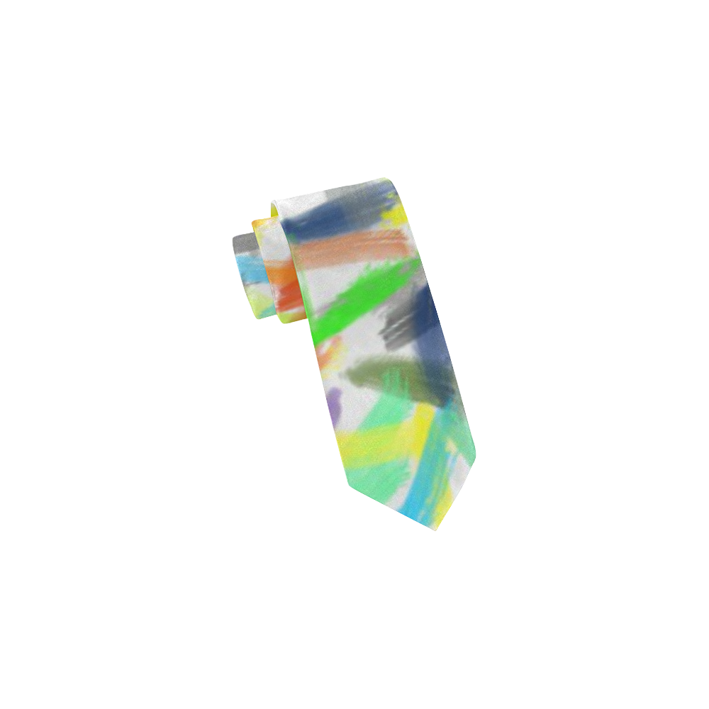 Colorful brush strokes Classic Necktie (Two Sides)