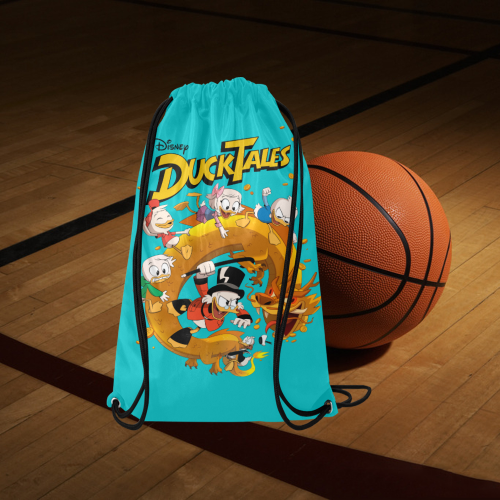 DuckTales Small Drawstring Bag Model 1604 (Twin Sides) 11"(W) * 17.7"(H)