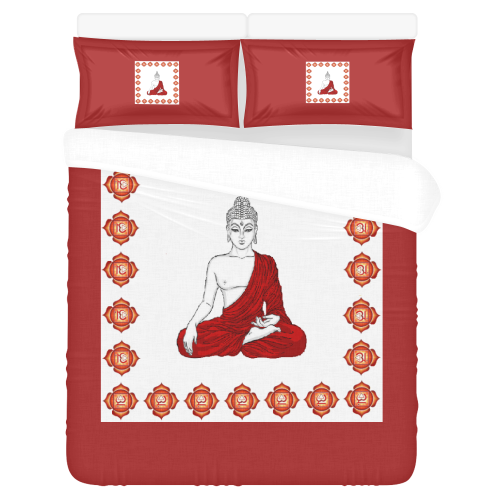 root chakra meditation 3-Piece Bedding Set