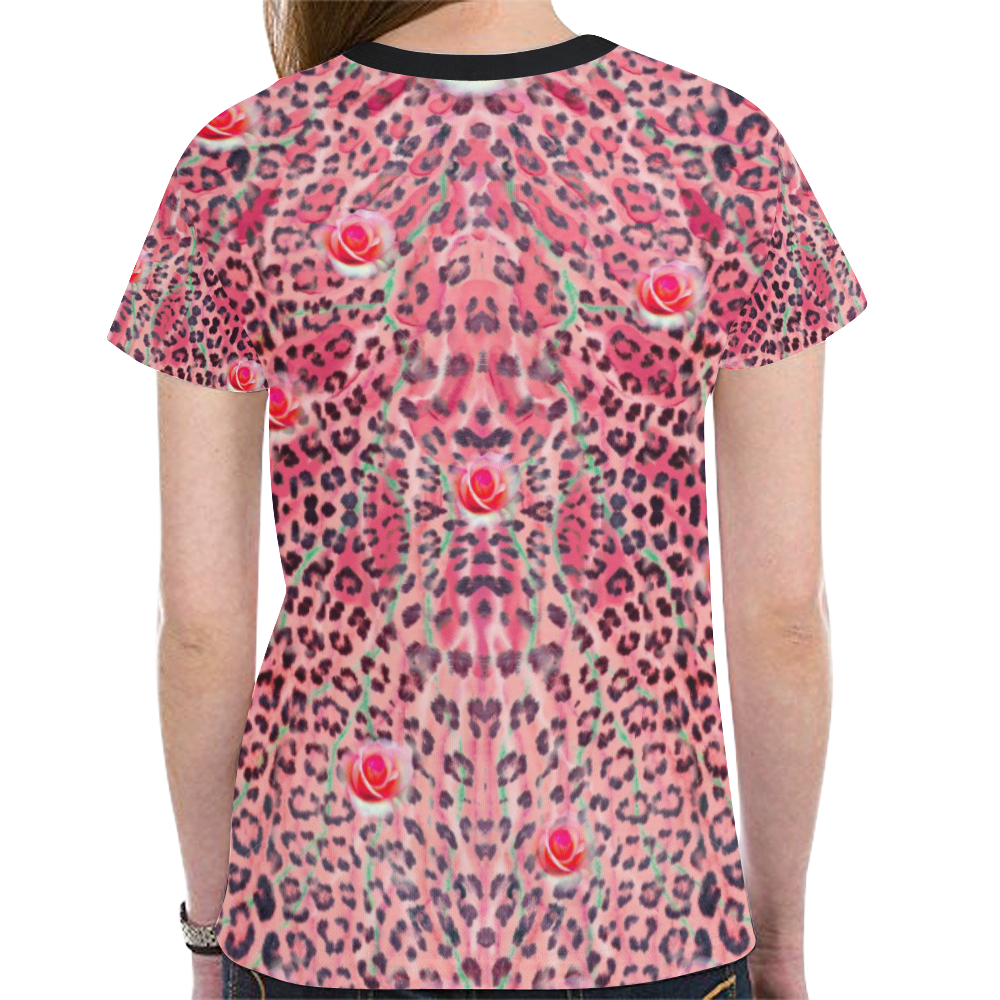 fur marbling 5 New All Over Print T-shirt for Women (Model T45)