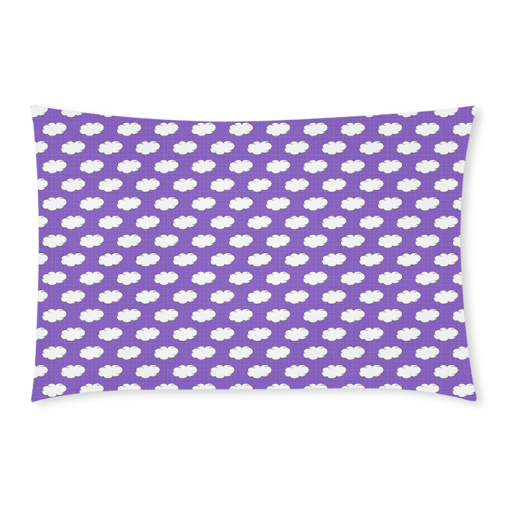 Clouds with Polka Dots on Purple 3-Piece Bedding Set
