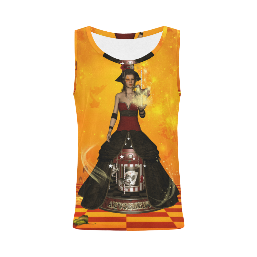 Fantasy women with carousel All Over Print Tank Top for Women (Model T43)
