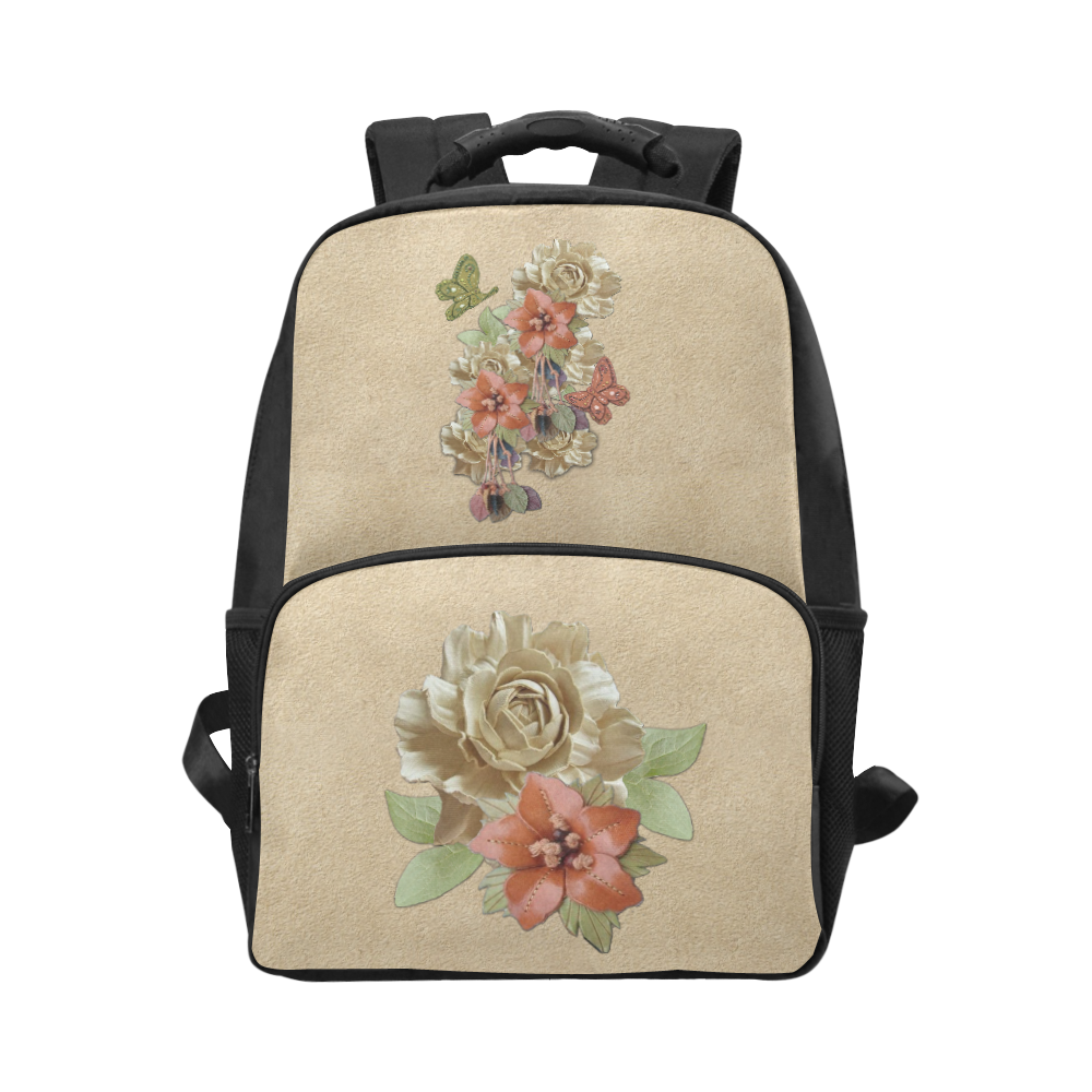 Leather craft flowers Unisex Laptop Backpack (Model 1663)