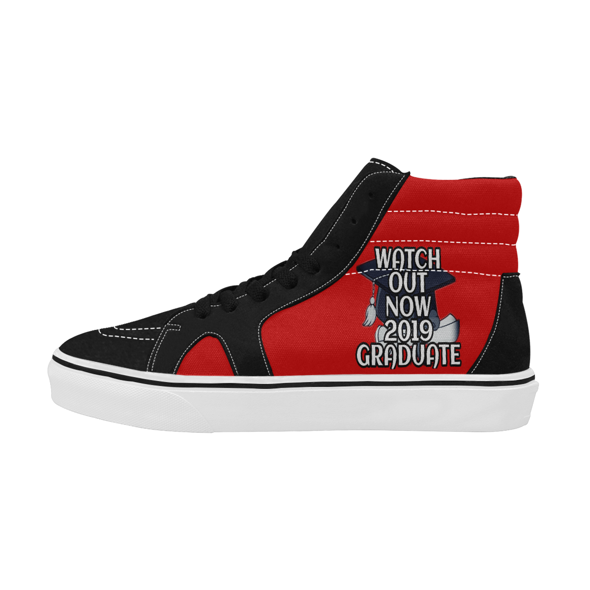 Watch Out Now 2019 Graduate Women's High Top Skateboarding Shoes/Large (Model E001-1)