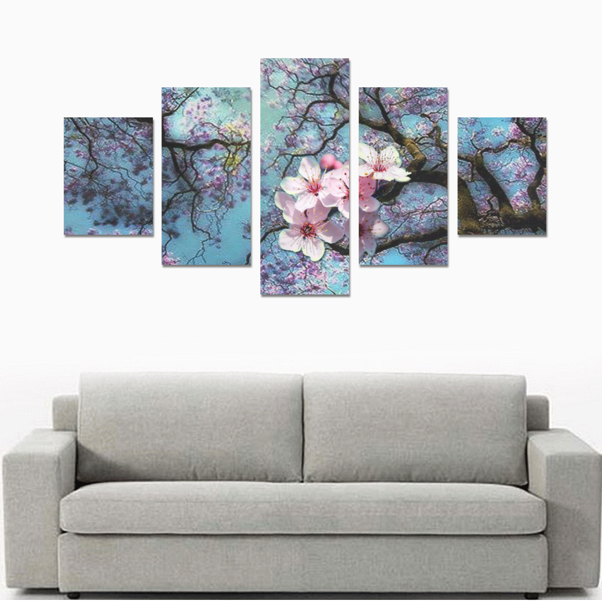 Cherry blossomL Canvas Print Sets B (No Frame)