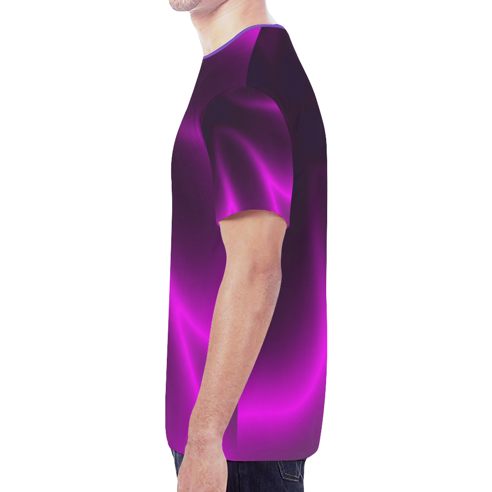 Purple Blossom New All Over Print T-shirt for Men (Model T45)