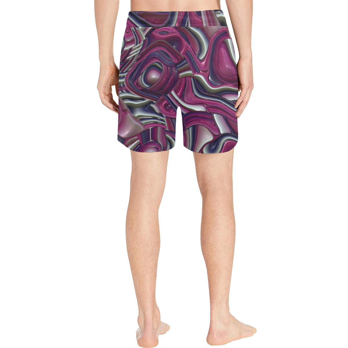Abstract Art Deco 14 by JamColors Men's Mid-Length Swim Shorts (Model L39)