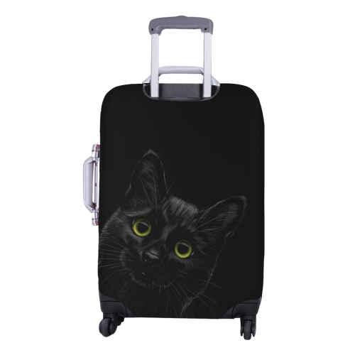 Black Cat Luggage Cover/Medium 22"-25"