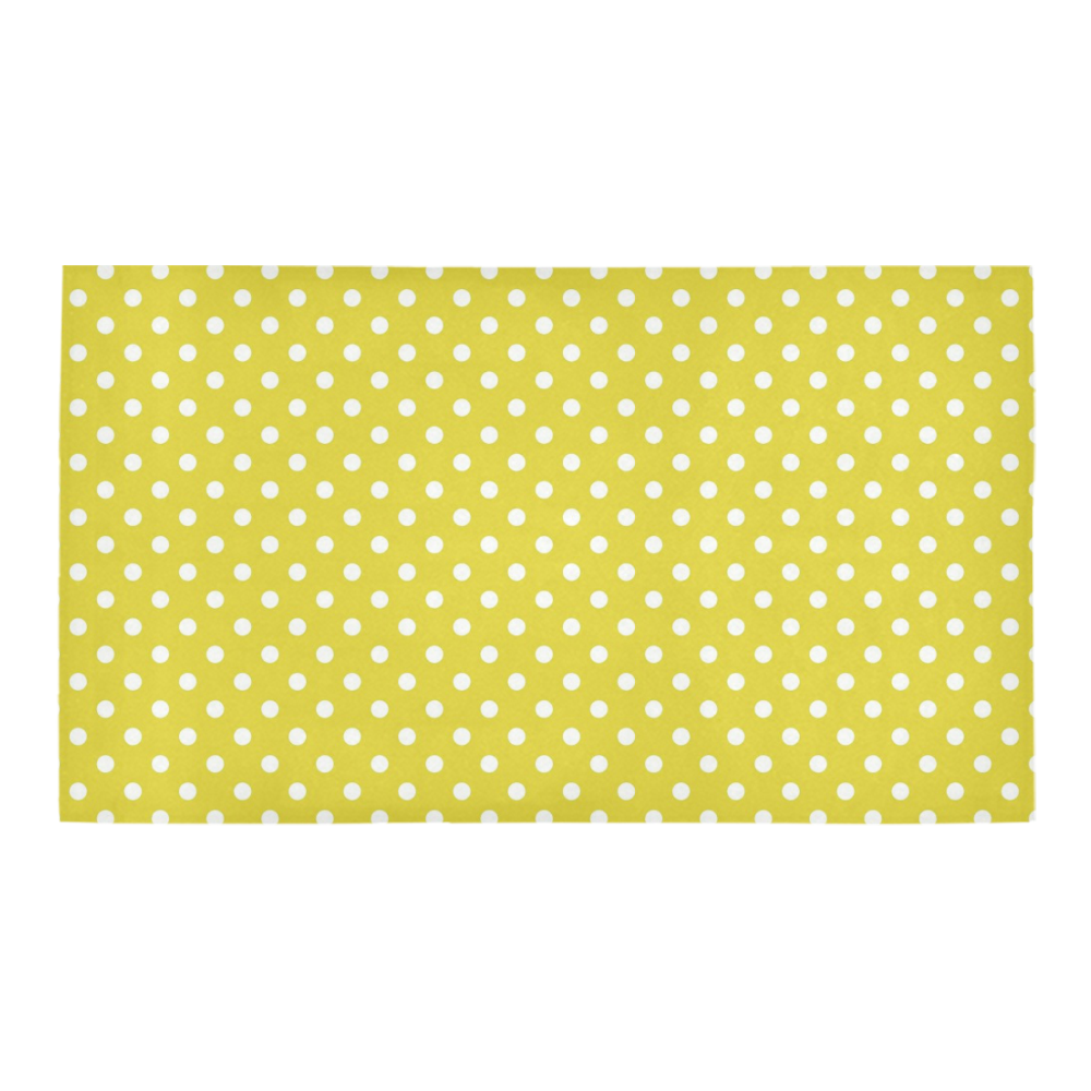 Yellow Polka Dot Bath Rug 16''x 28''