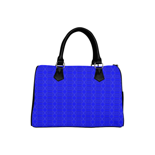 Beautiful Japanese Sunset House - Women's Blue Empress Pattern Leather Boston Handbag (Model 1621)