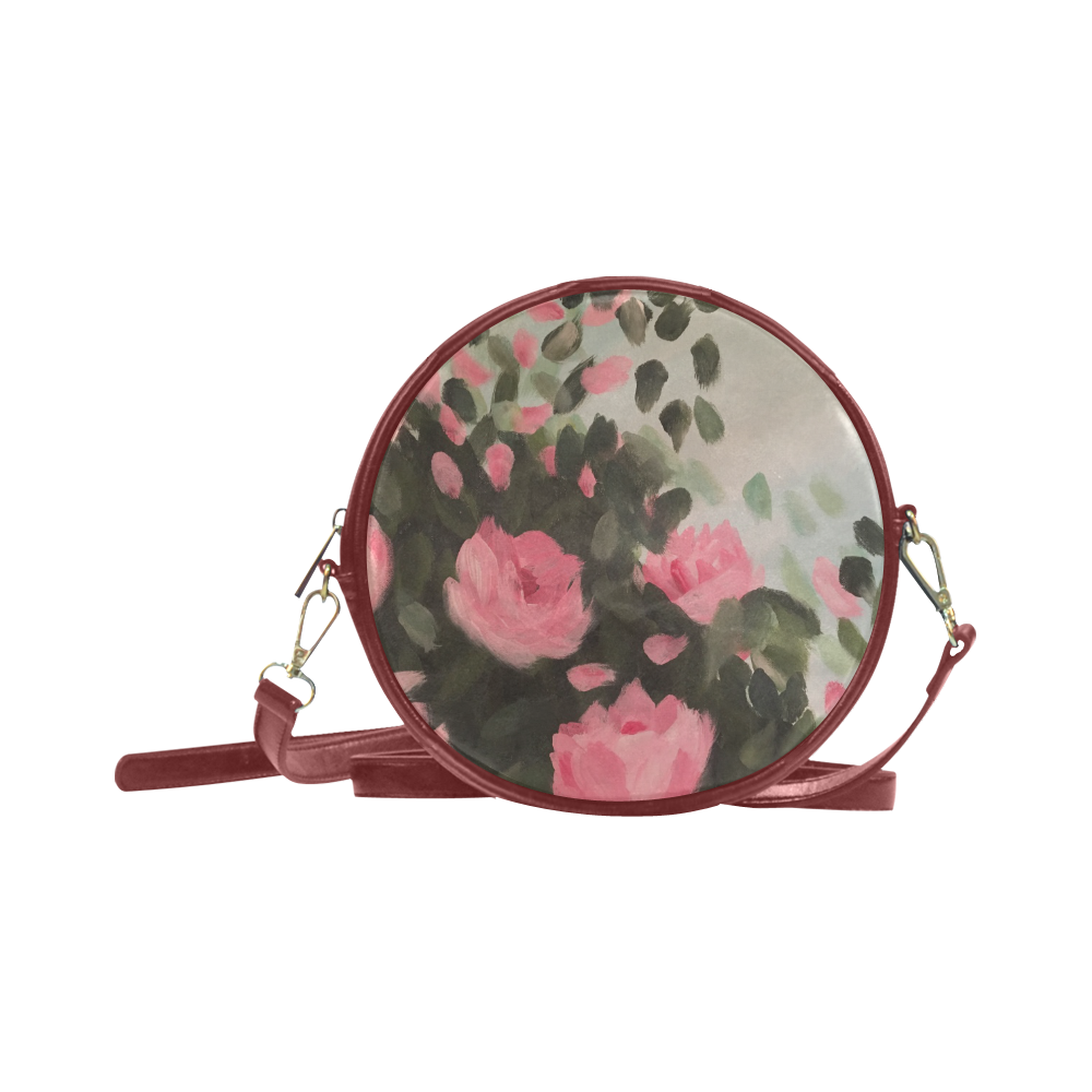 Roses & Bushes - Round Sling Bag (Model 1647)