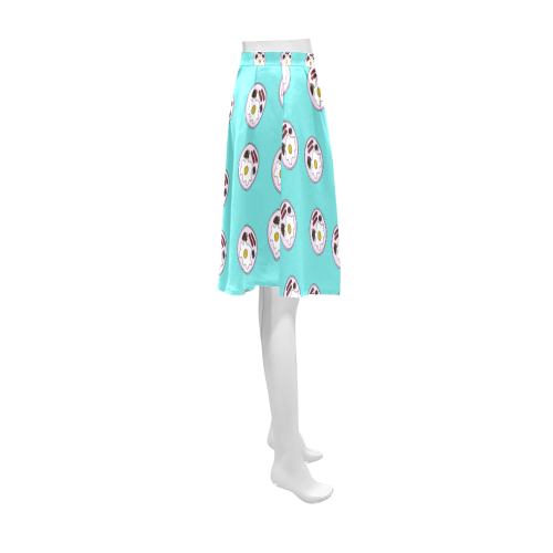 english breakfast aqua Athena Women's Short Skirt (Model D15)