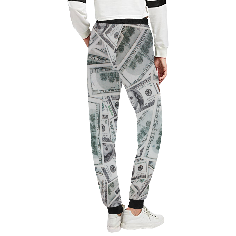 Cash Money / Hundred Dollar Bills Unisex All Over Print Sweatpants (Model L11)