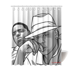 JAY Z AND BIGGIE Shower Curtain 72"x84"