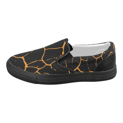 Abstract Animal Skin Women's Slip-on Canvas Shoes (Model 019)