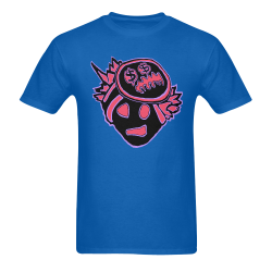 Blue Face-Logo Tee Men's T-Shirt in USA Size (Two Sides Printing)