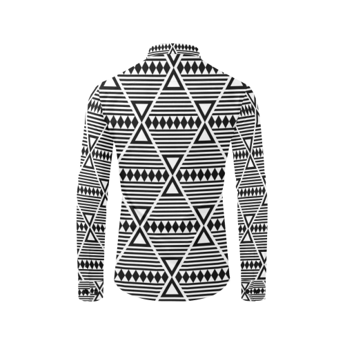 Black Aztec Tribal Men's All Over Print Casual Dress Shirt (Model T61)