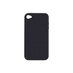 Black polka dots Rubber Case for iPhone 4/4s