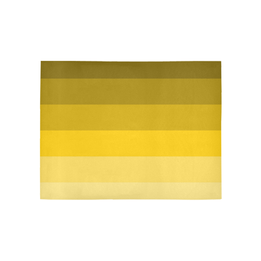Green yellow stripes Area Rug 5'3''x4'