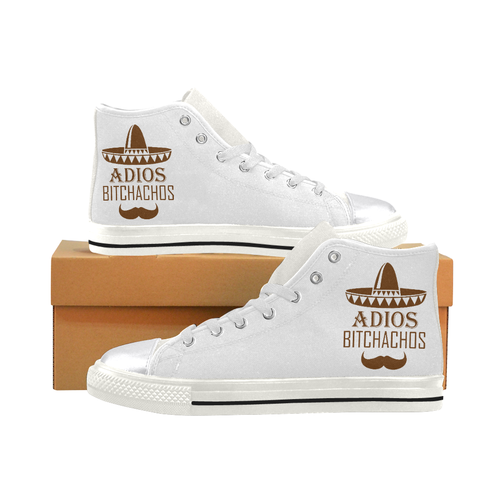 Adios Bitchachos Women's Classic High Top Canvas Shoes (Model 017)