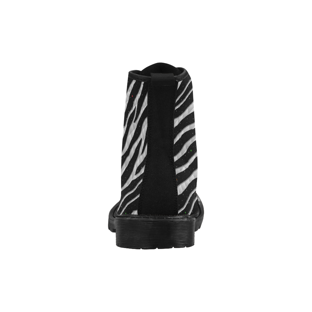 Ripped SpaceTime Stripes - White Martin Boots for Men (Black) (Model 1203H)