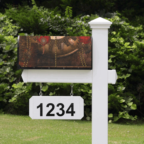 Steampunk, awesome herats with clocks and gears Mailbox Cover