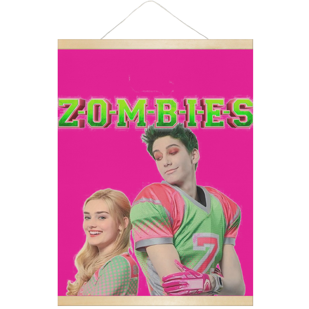 Zombies pink Hanging Poster 18"x24"