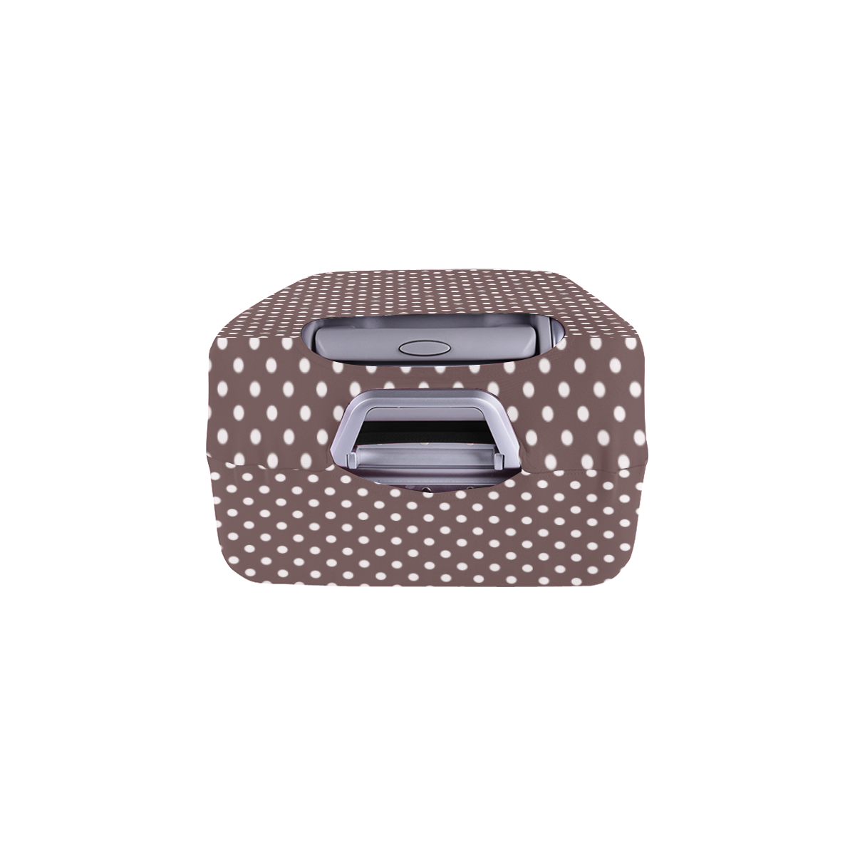 Chocolate brown polka dots Luggage Cover/Medium 22"-25"