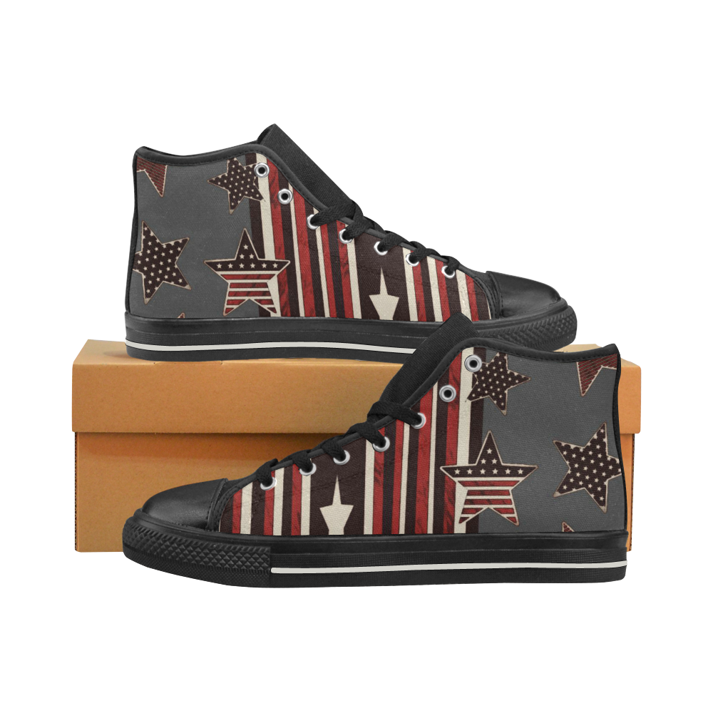 All American Design By Me by Doris Clay-Kersey Men’s Classic High Top Canvas Shoes (Model 017)