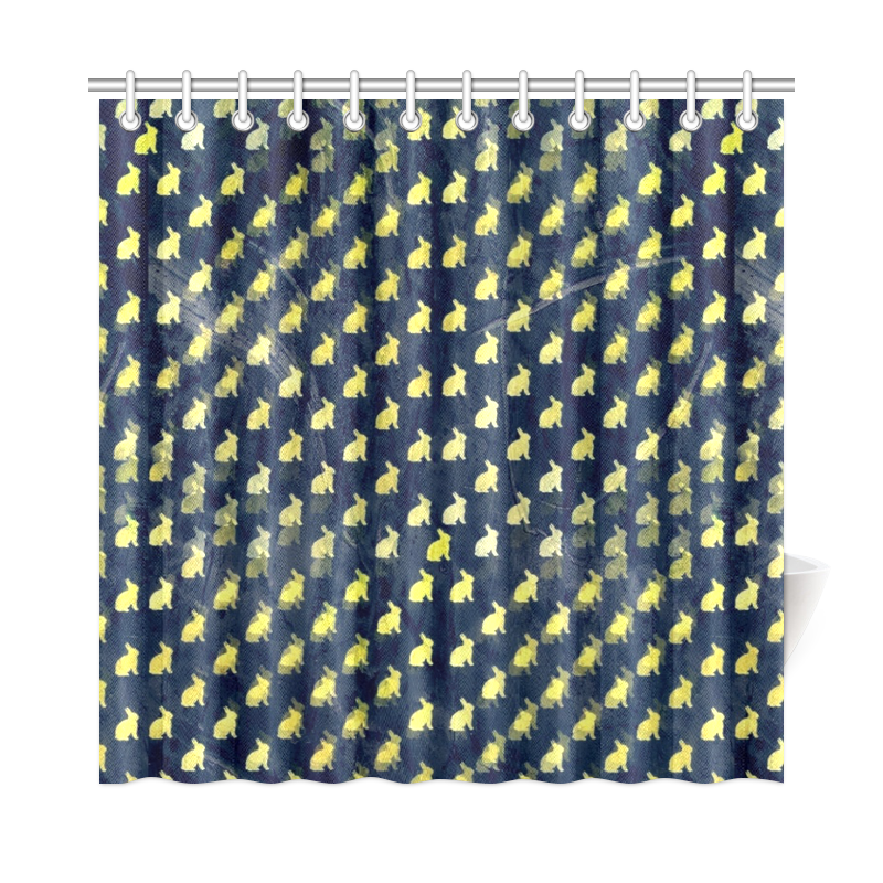 Bunny Pattern by K.Merske Shower Curtain 72"x72"