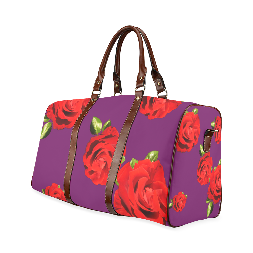 Fairlings Delight's Floral Luxury Collection- Red Rose Waterproof Travel Bag/Large 53086g10 Waterproof Travel Bag/Large (Model 1639)