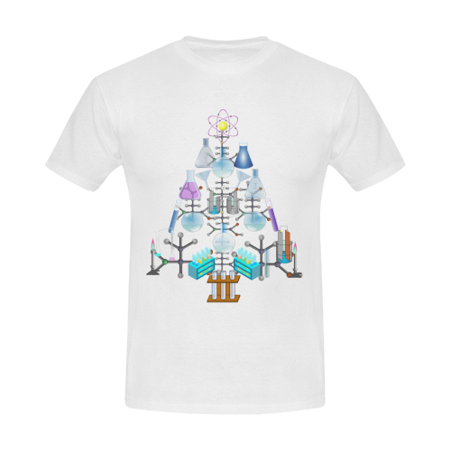 Oh Chemist Tree, Oh Chemistry, Science Christmas Men's Slim Fit T-shirt (Model T13)