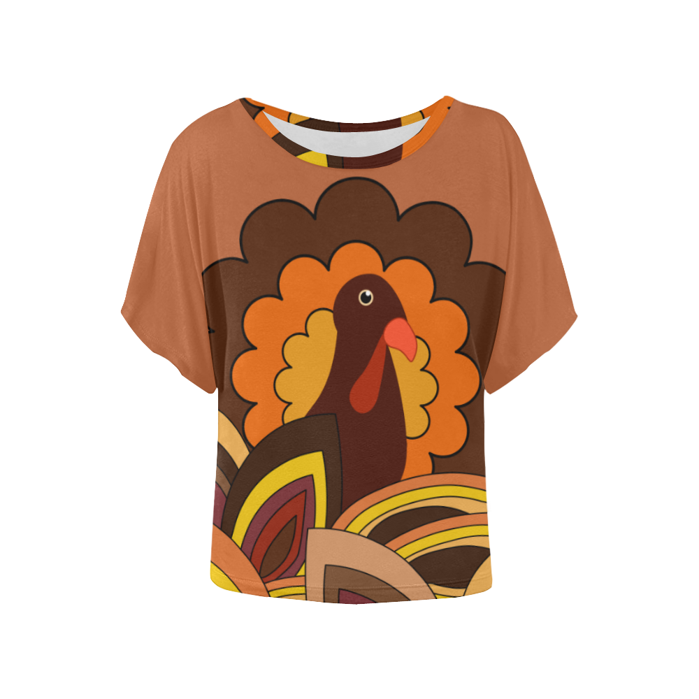 Turkey Retro Women's Batwing-Sleeved Blouse T shirt (Model T44)