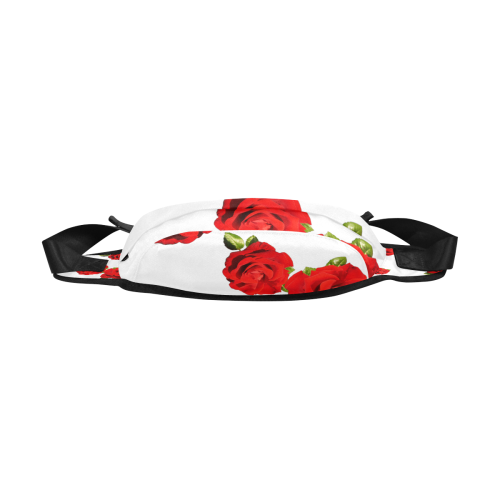 Fairlings Delight's Floral Luxury Collection- Red Rose Fanny Pack/Large 53086a Fanny Pack/Large (Model 1676)