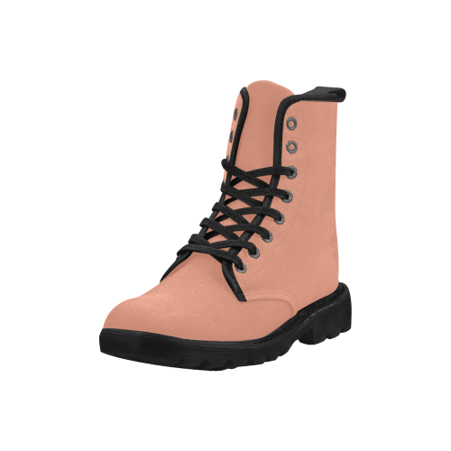 color dark salmon Martin Boots for Women (Black) (Model 1203H)